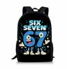 Beliebte jugendliche 67 sechs sieben Schüler Schultaschen Notizbuch Rucksäcke 3D-gedruckte Oxford Wasserdichte Jungen/Mädchen Reise-Taschen
