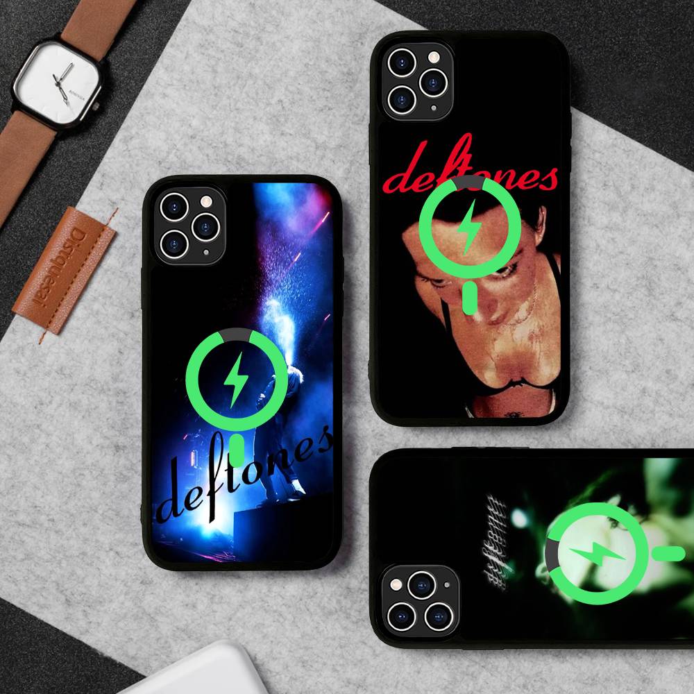 Band D-Deftones Black For Magsafe Magnetic Phone Case For iPhone 16 15 17 Pro Max 11 12 13 14 Plus Cover