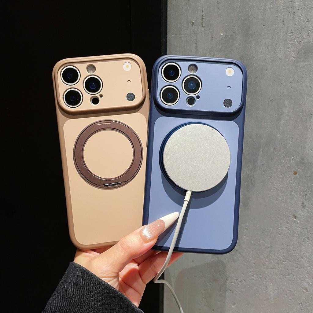 Applicable To Apple 17Promax Mobile Phone Case, Rotating Bracket, Magnetic Suction iPhone16 Advanced Sense Second Change Protective Case 15