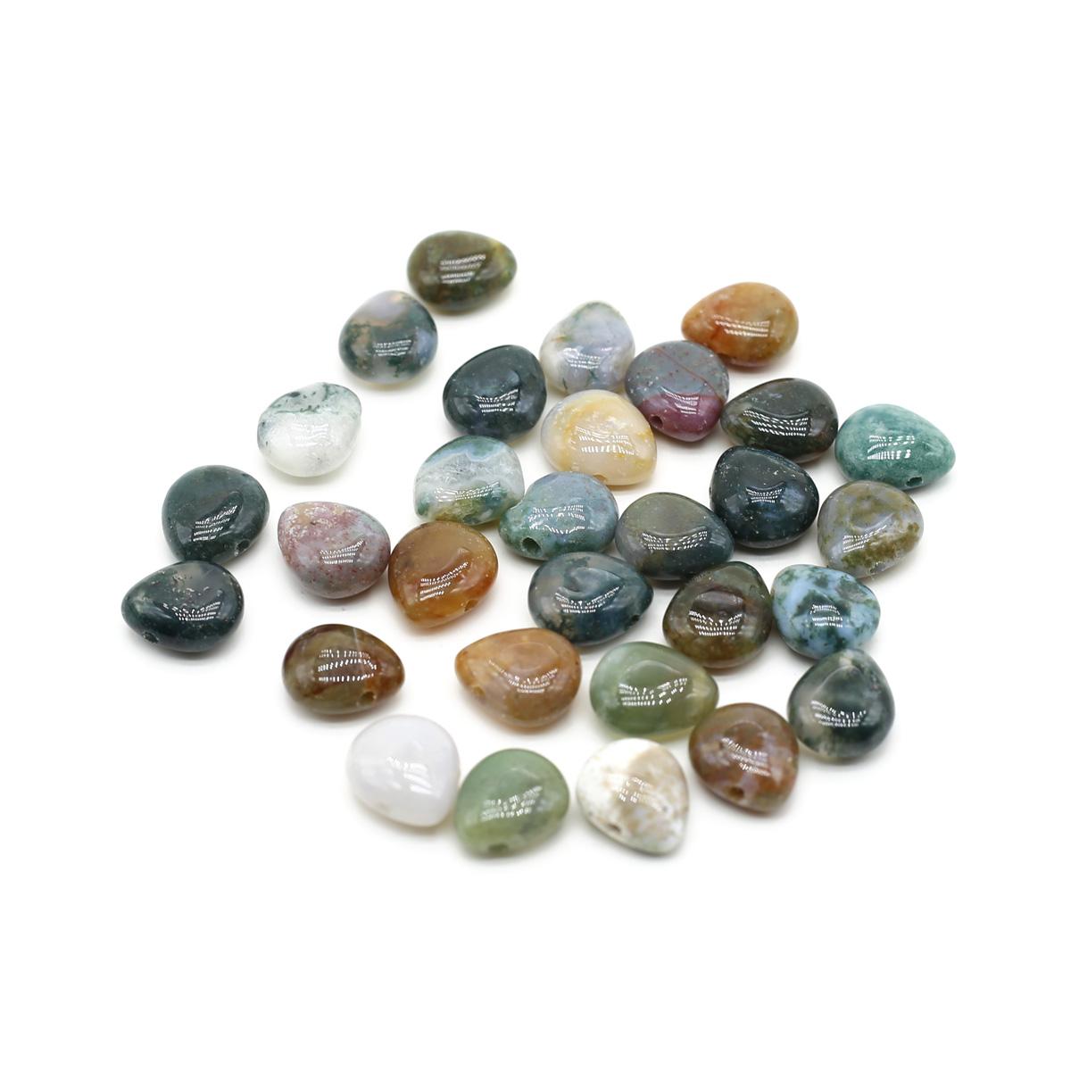 

10 шт. в партии бусины из натурального камня каплевидной формы кристалл розовый кварц агат бирюза свободные бусины для изготовления ювелирных изделий DIY аксессуары для ожерелья 10x12x5 мм 10Pcs/Indian Agate