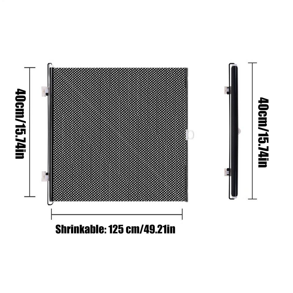 Retractable Pet Gate Mesh Secure Pet Gate No Drill Installation Pet Barrier Fence Home Divider for Stairs Doorways Bedrooms