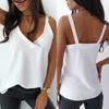 Women Sexy Deep V Neck Sleeveless Leopard Print Camisole Vest Blouse