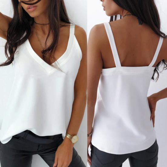 Women Sexy Deep V Neck Sleeveless Leopard Print Camisole Vest Blouse