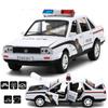 1/32 Santana Police Toy Car, Alloy Car, Mold and Toy Car, Miniature Car Model, Children's Toy Car