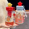 Cute Kids Water Bottle With Straw Filter For School Tritan Coffee Juice Tea Leakproof Portable 500ml Drinking Cup Gift BPA Free