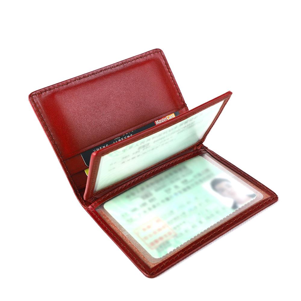 Unisex držák na řidičský průkaz z vícebarevné kůže s přihrádkami na karty