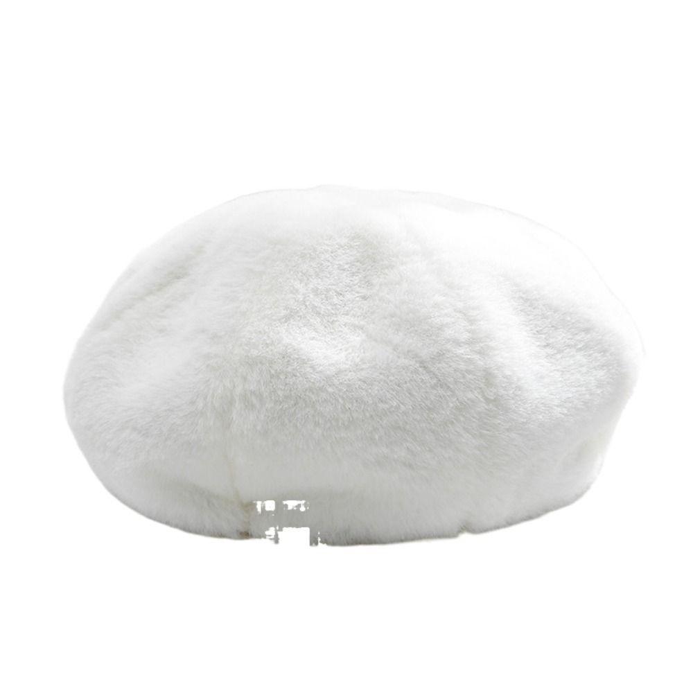 Fashionable Beret Soft and Skin Friendly Warm Hat Leisure Plush Hat  Summer