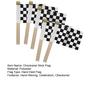 Checkered Flags On Sticks 8×5inch Black And White Racing Flag On Wood Stick Mini Hand Held Race Car Flag for Party Supplies