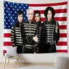 MCR Band Christmas Halloween Wall Hanging 2D Print Polyester Tapestry Home Dorm Decor Holiday Gifts