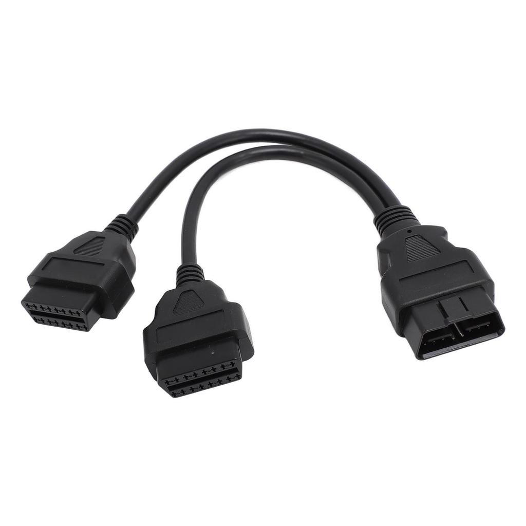 OBD Extension Cable 16Pin Cable Male to Dual Female Y Splitter Cord Adapter for OBD2 Interface Vehicles