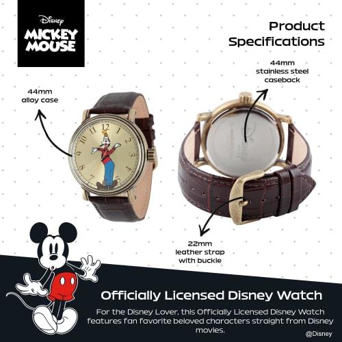 Disney Men's W001845 Goofy Analog Display Analog Quartz Brown Watch