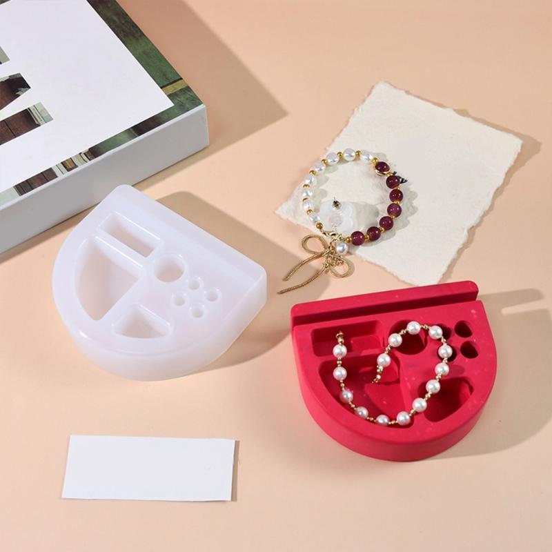 Flexible Silicone Mould for Creating Storage Container Jewelry Storage Box Mould Square/Semicircle Case Making Mold