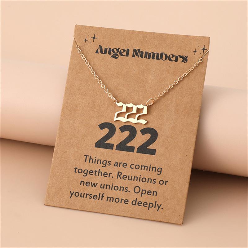 European Style 777 Angel Number Stainless Steel Necklace - Luxury Design Women's Clavicle Chain