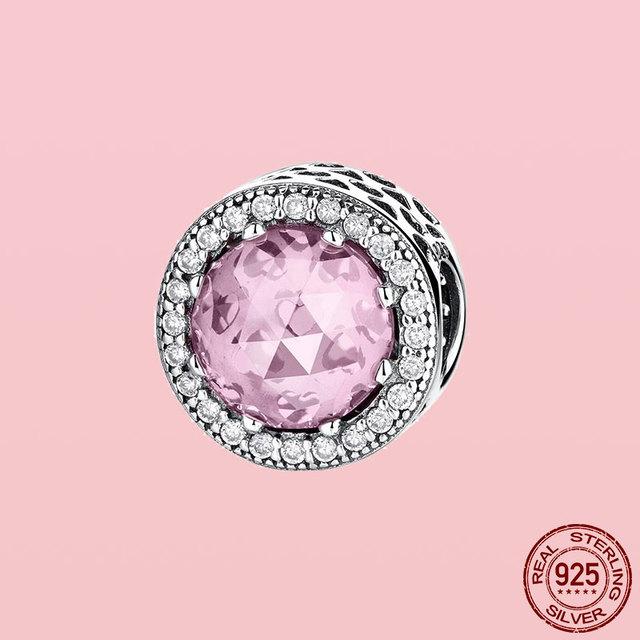 

Срібний кулон 925 проби, рожеве серце, квітка, повітряна куля, нескінченна любов, чарівність, оригінальний модний браслет з бісеру своїми руками, жіночі ювелірні вироби