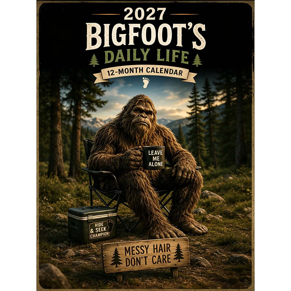 2027 Daily Life Calendar Monthly Wall Calendar with Funny Scenes for Cryptozoology Enthusiasts