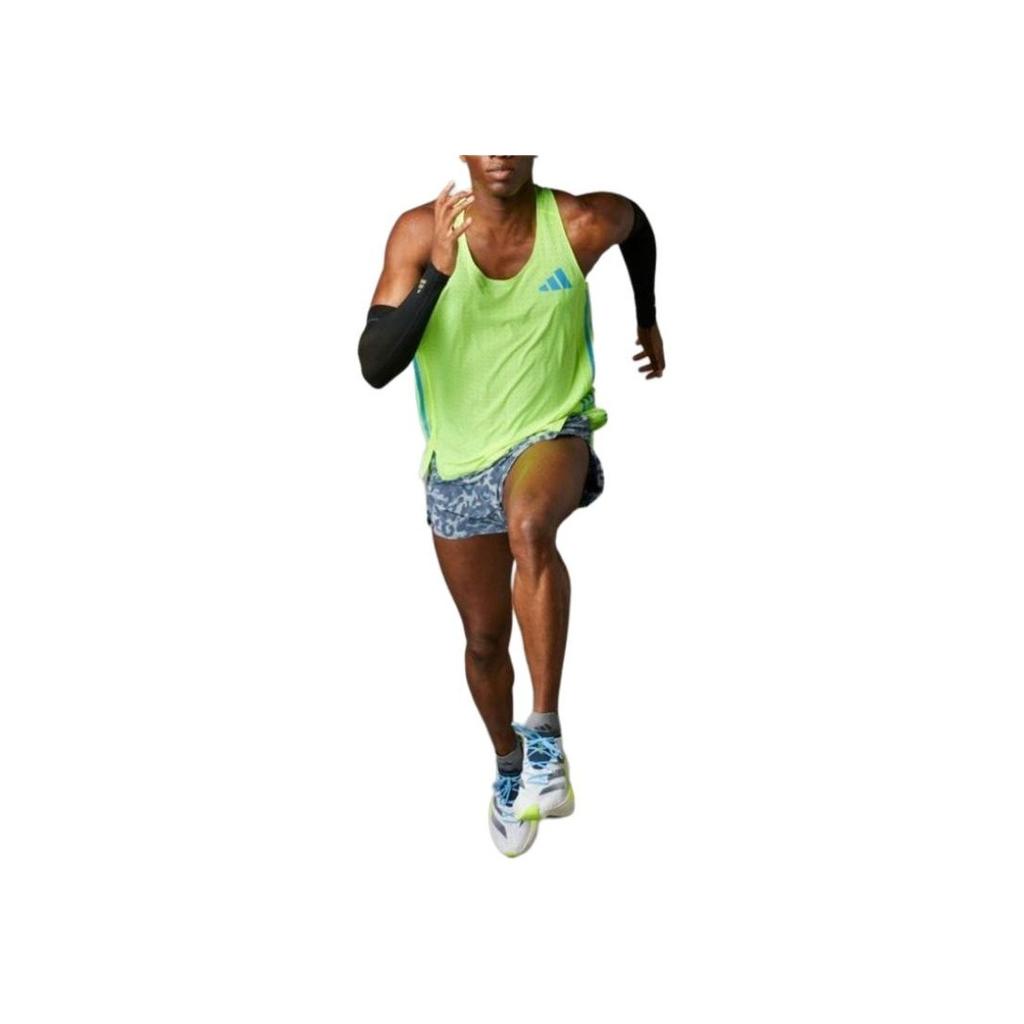 adidas Road To Records Slim Fit Atmungsaktives Ärmelloses Tanktop Herren Tops Grün IT8859