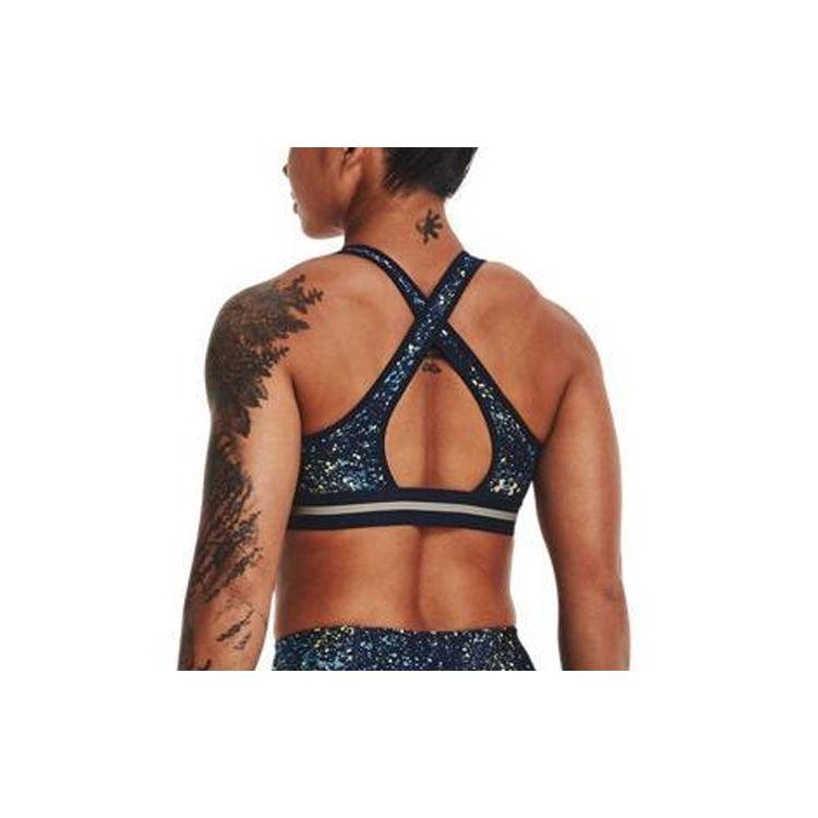 Under Armour Project Rock Johnson Medium Support Sports Bra Women Underwear Dark-Blue 1371365-408