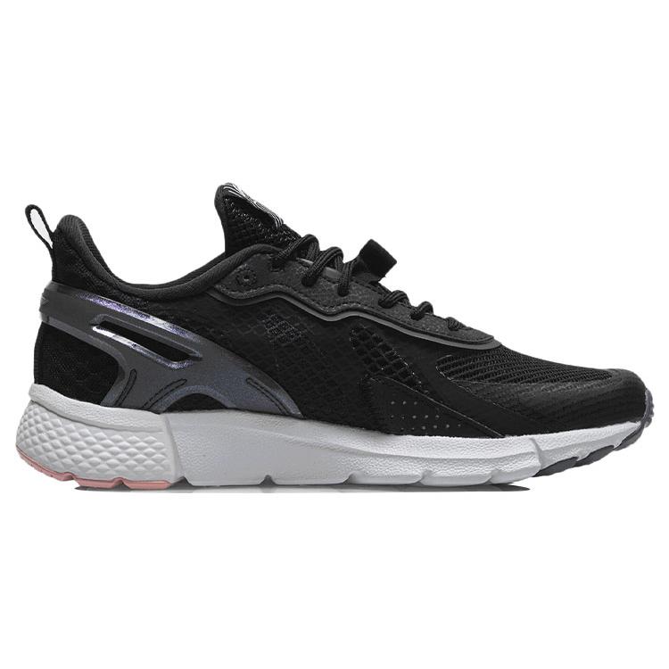 New LiNing Breathable Low Top Running Shoes Women's Black White AGLR102-2