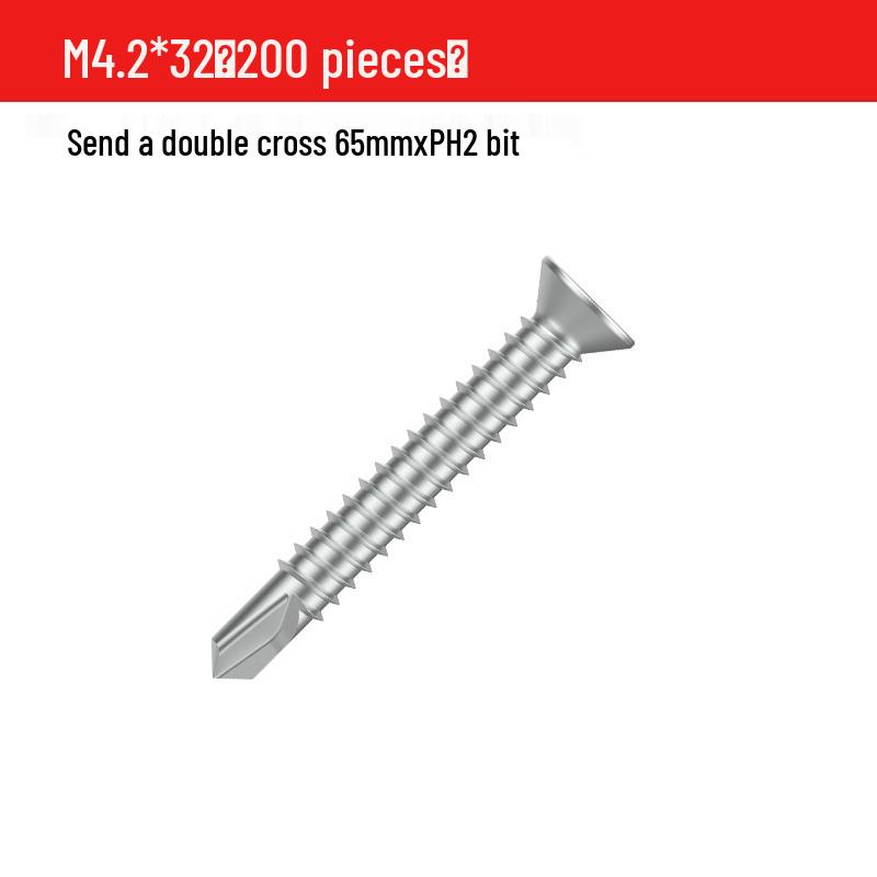 M4.2 Phillips Countersunk Self-Drilling Flat Head Galvanized Steel Screw for Metal and Tile