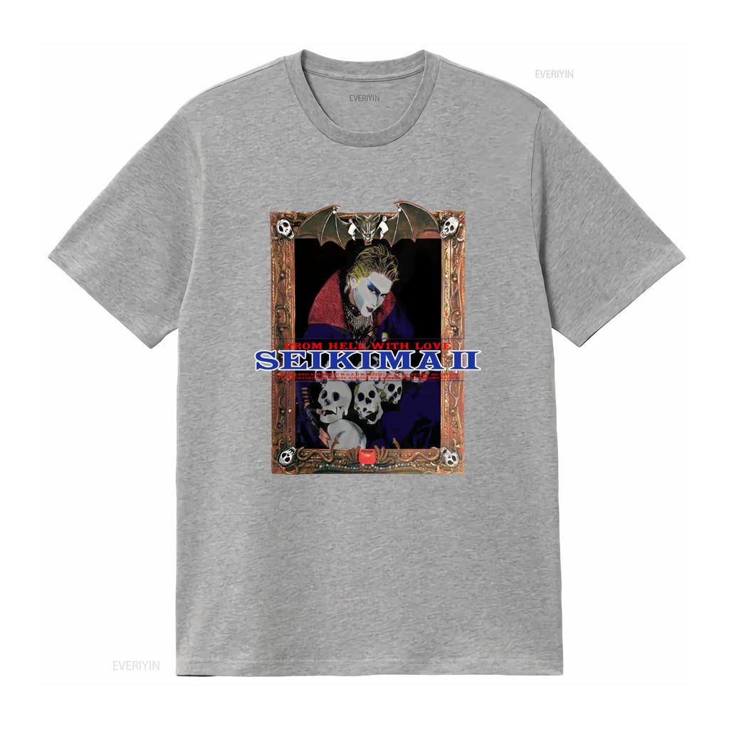 New Dtg dtf T shirt SEIKIMA From Hell With Love Gothic Rock Band Skull Design vintage Washed fashion Slightly graphic