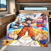 1PC Son Goku  Print Flannel Blanket, High Quality All Seasons, Home Decor, Warmth and Comfort, Perfect for Christmas Gifts