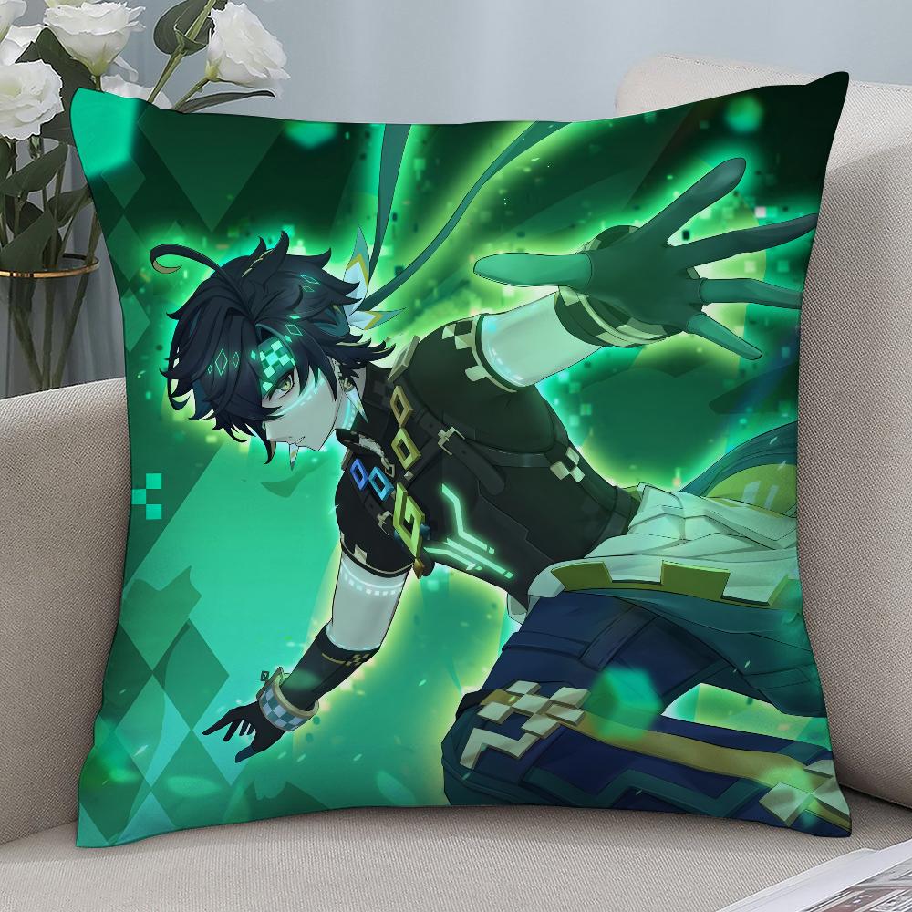 Genshin Impact Kinich Pillow Case 3D Print Polyester Fiber 40*40 Cm Home Sofa Throw Pillow Cover Decoration Festival Gift