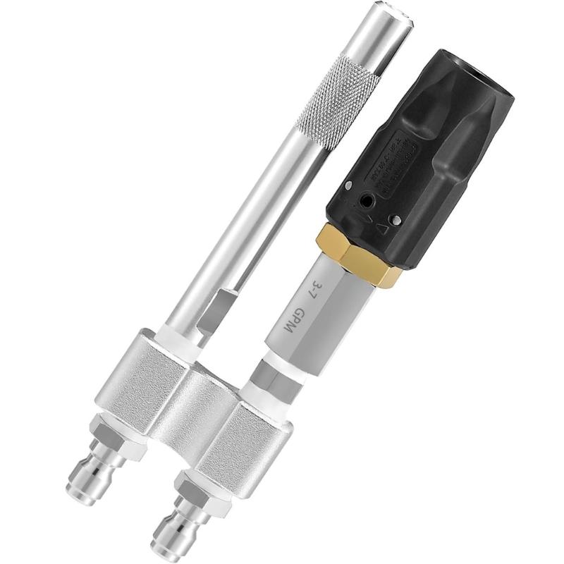 Pressure Washer Nozzle Repairing Nozzle Long Range Nozzle Tip Stainless Steel Texture Suitable for Efficient Cleaning