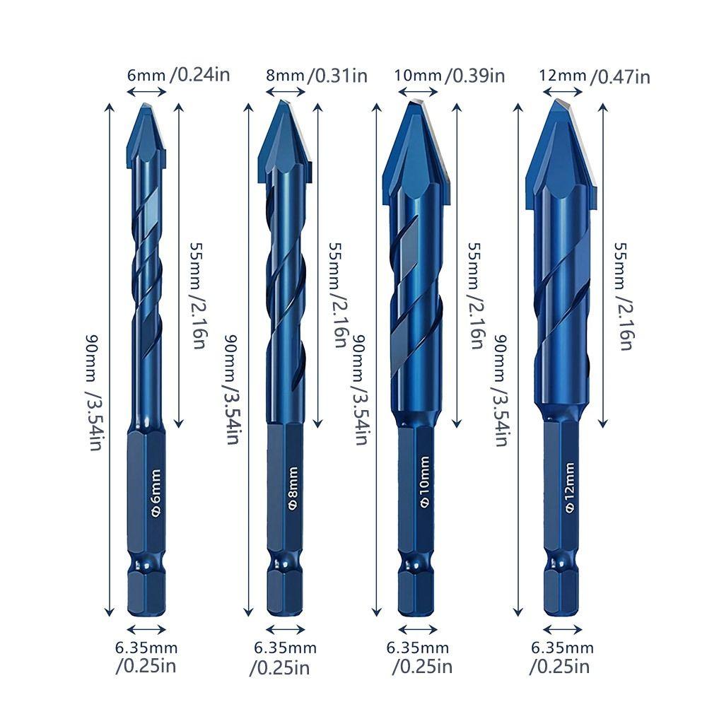 Precision Drilling Eccentric Drill Hole Opener Tile  Drill Bit Triangle Tile Drill Set  Tile