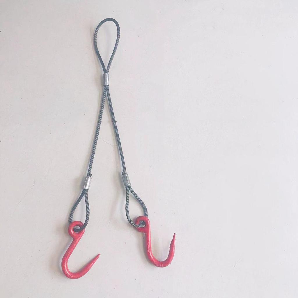 Vinç Bakım Riggingi için Kancalı İki Bacaklı Preslenmiş Tel Halat Sapan