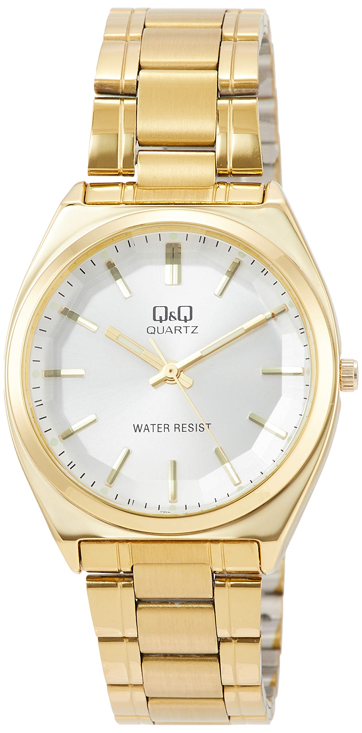 

Мужские наручные часы Citizen Q&Q QB78, аналоговые, водонепроницаемые, металлический браслет, серебристо-золотистые 1 piece