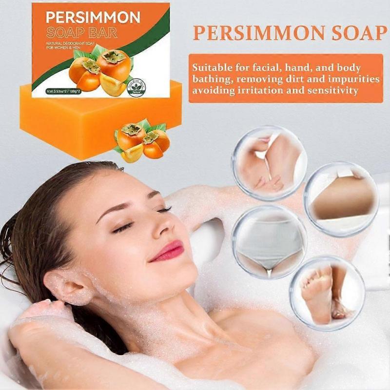 Persimmon Soap Bar For Old People Smell, Natural Body Odor Control Bar Soap
