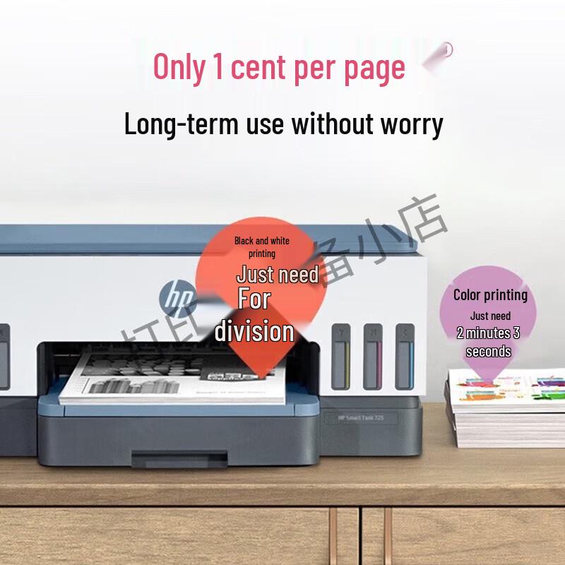 HP Tank 725 All-in-One Color Inkjet Printer CN plug (adapter included)