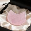 Sensitive Skin Gua Sha Pink Quartz Scraping Board Cat Head Shape Facial Massage Tool for Lifting Jawline Contour Massager Firming V-Face Line Relieves