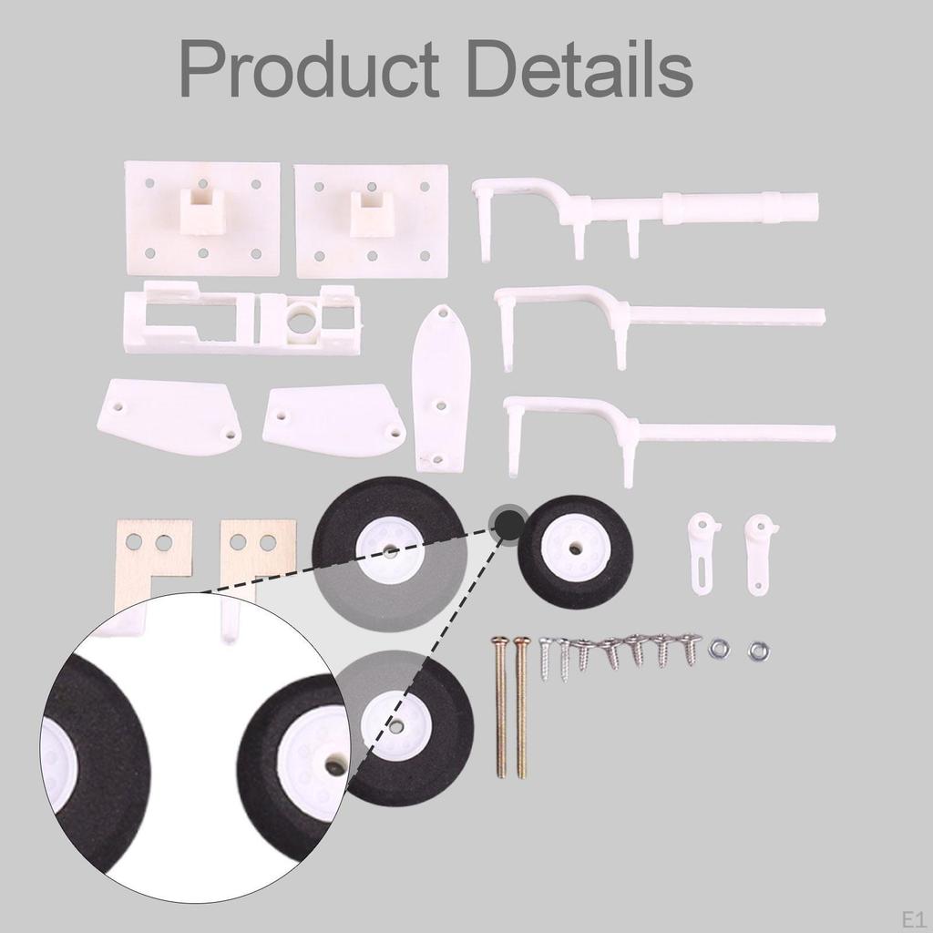 3 Sets Landing Gear Wheel Kit Model Airplane Accessories RC Spare Parts Nylon Shock Absorbing