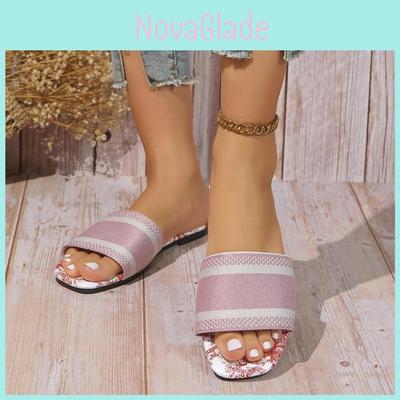 2024 Summer New Fashion Women's Flat Slippers Casual Beach Shoes Wholesale