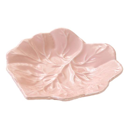 

Ceramic Leaf-Shaped Spoon Rest Versatile Utensil Holder Condiment Dish Jewelry Storage Tray Practical Kitchen Utensil рожевий