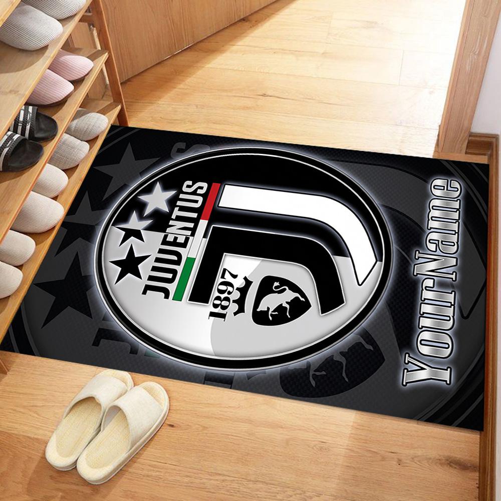 Juventus Personalized Name Floor Mat Perfect for Kitchen Playrooms Study room Dining Room Antislip Carpet Anime Office Decor