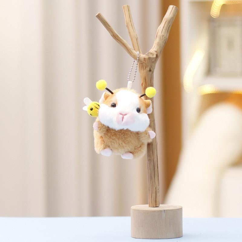Bee Cavia Porcellus Plush Keychain Stuffed Animal Toy Bag Accessory Pendant