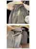 Unisex American-Style Heavyweight Hooded Sweatshirt - Men's Winter Loose Fit Casual Foam Print Top
