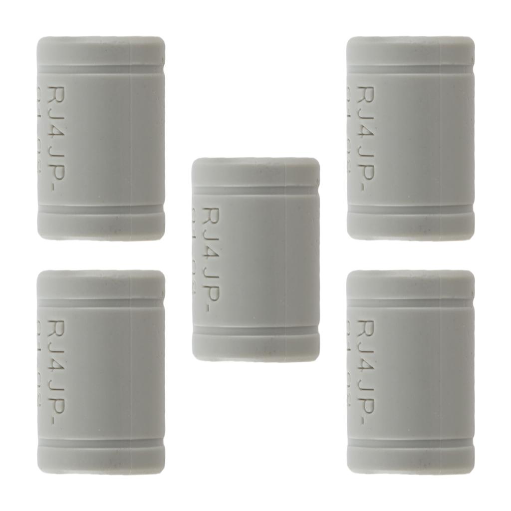 5 szt. Plastikowe łożysko drukarki 3D Szare Łożysko z litego polimeru RJ4JP-01-08 dla wału o średnicy 10-30 mm