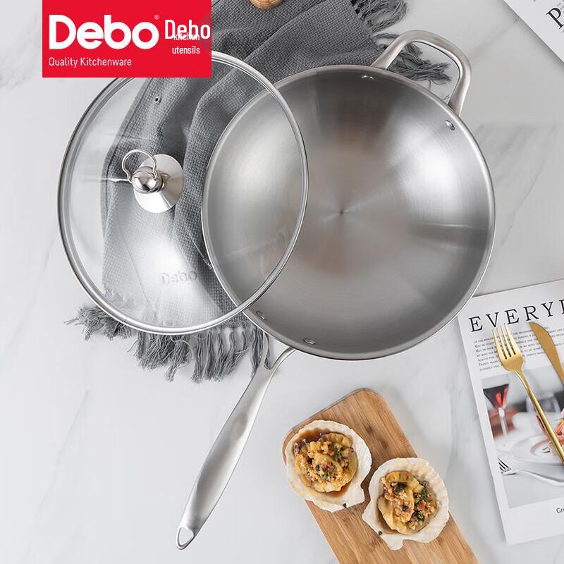 

Debo 32cm Stainless Steel Wok