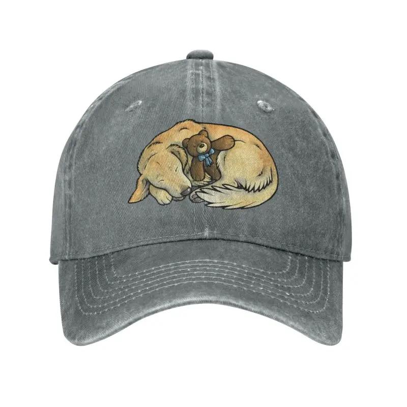 Punk Unisex Cotton Sleeping Golden Retriever Baseball Cap Adult Animal Dog Bear Adjustable Dad Hat Women Men Hip Hop