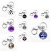 Laser Printing Cabochon Fortnite Keychain Stainless Steel Key Holder Ring Key