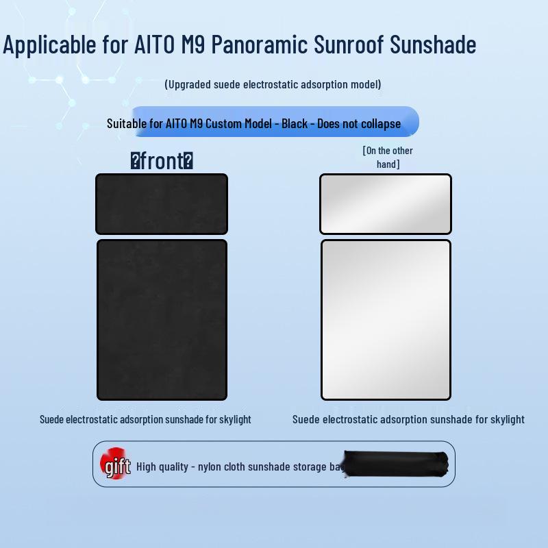 Opaque Heat-Insulating Sunshade for 2024 AITO M9 Sunroof - Sun Protection & Privacy