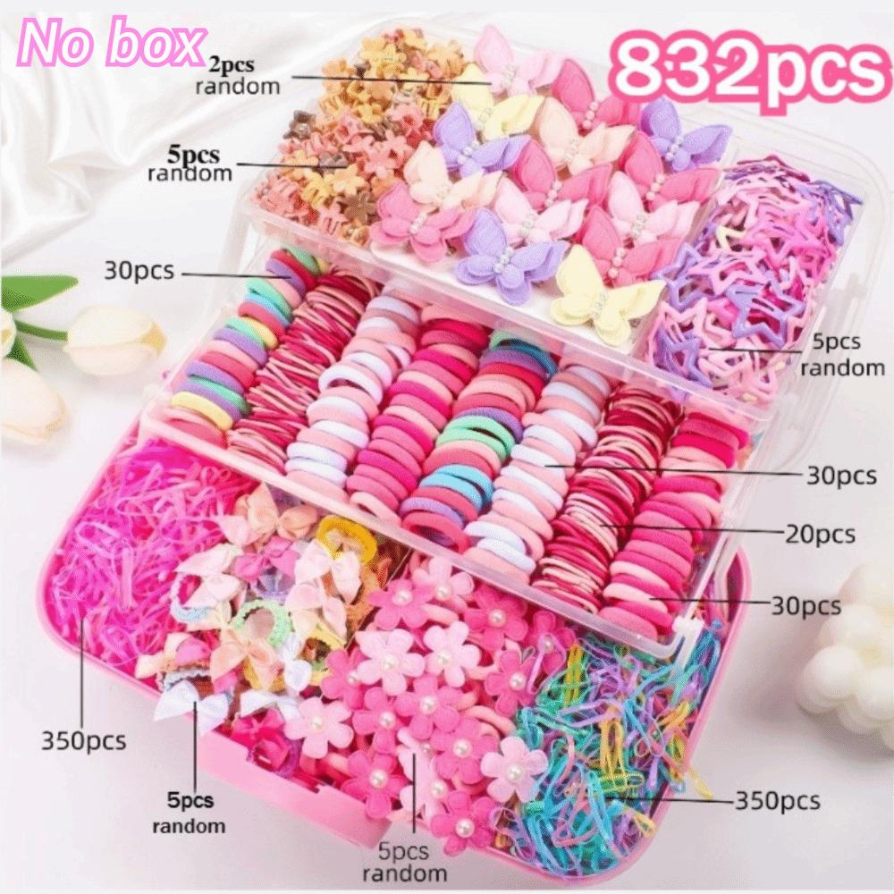 High Elastic Hair Accessories Set Colorful Hair Clips Frangipani Girls Hair Bands Girls Children