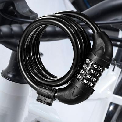 Bicycle Lock with Password, 4 Digit Code for Outdoor Use, 120cm Length