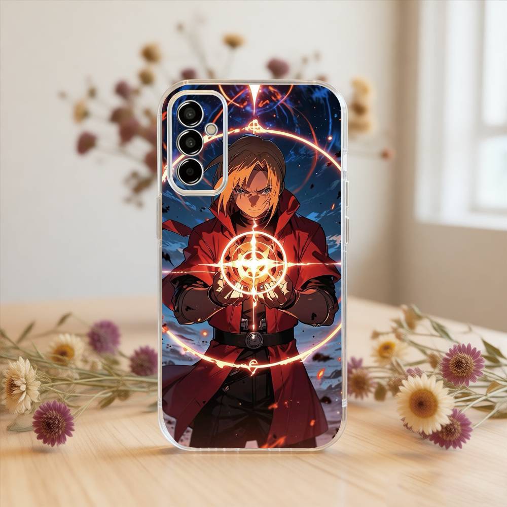 

Fullmetal Alchemist Edward Elric Phone Case For SamsungA10,12,20,21S,30,31,40,50,51,52,70,71 Transparent Cover Samsung a50 30s 50s
