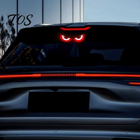 Custom Car Interior Decor Solar Demon Eye Window Light, Dynamic LED Night Light with Smart Enthusiast Display Sensor Modes, Suction Cup, Wireless USB
