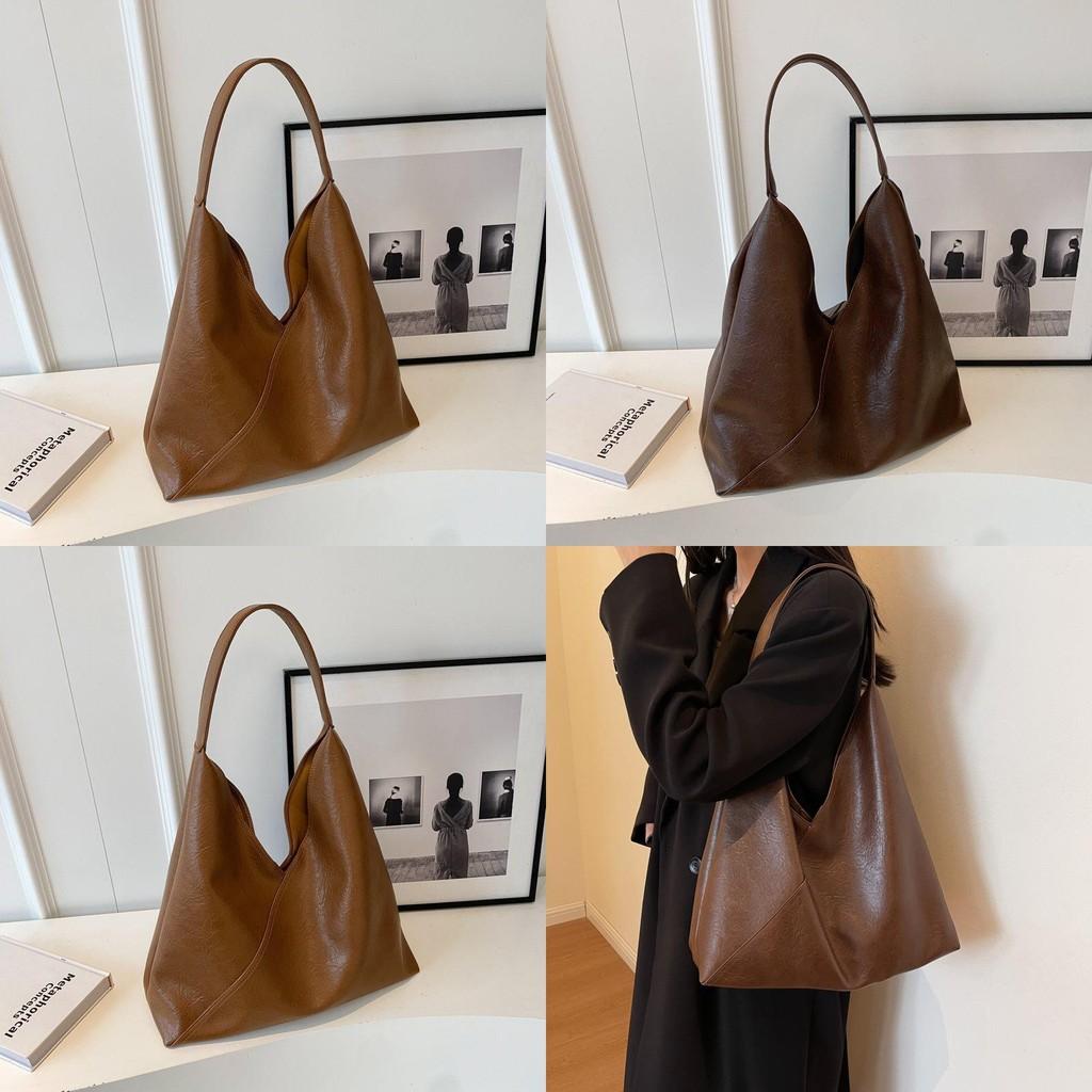 Solid Color Shoulder Bag For Women With Magnetic Closure And Large Capacity For Daily Use