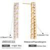 Titanium Steel Chain Tassel Earrings Pearl Ear Jewelry Women Fashion Commute Style